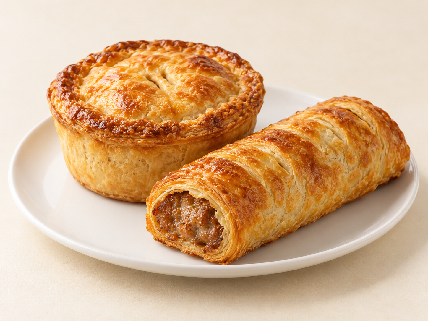 Freshly baked pastries on a plate